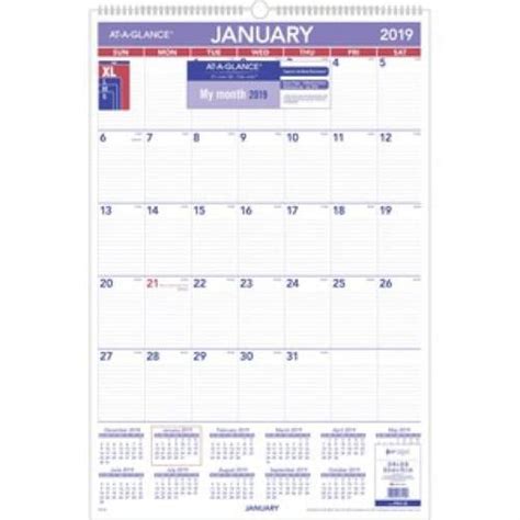 Ataglance Aagpm428 20 X 30 In 2020 Monthly Wall Calendar With Ruled