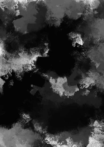 Premium Vector Black And White Watercolor Background Dark Grunge