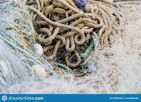 Old Fishing Nets And Lines For Fishing Stock Photo Image Of Boat