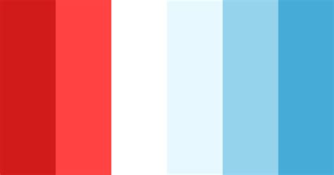 Elegant Red Blue And White Color Scheme Blue