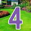 Giant Purple Corrugated Plastic Number 4 Yard Sign 30in  Party City
