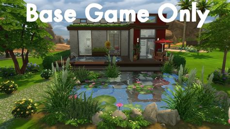 The Sims 4 Base Game Only Modern Home Speed Build Youtube
