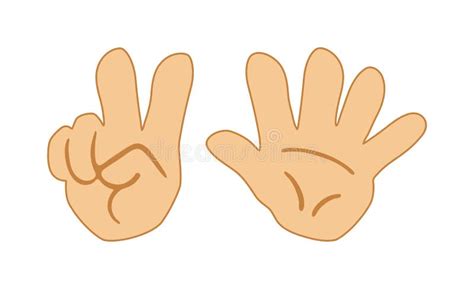 Seven Fingers Counting Icon For Education Hands With Fingers Stock