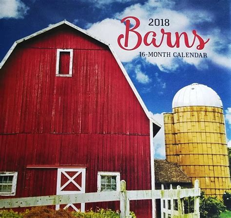 2018 16 Month Barns Wall Calendar Office Products