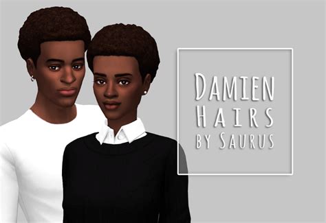 Sims 4 Cc Custom Content Black Hairstyle Basic ‘fros