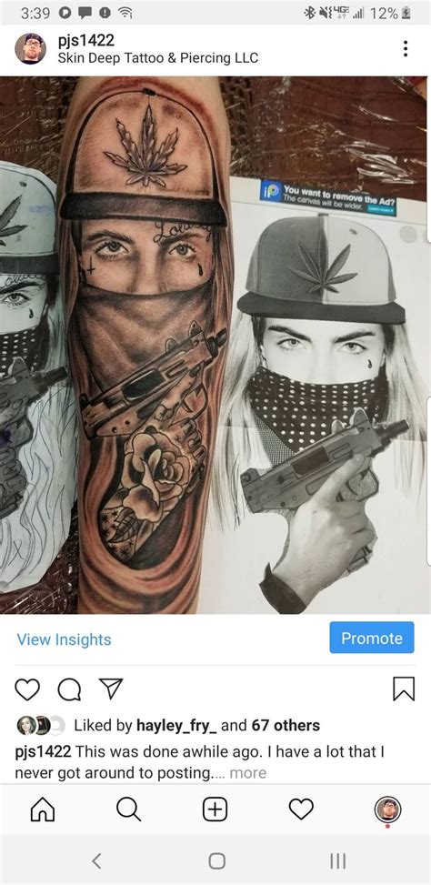 Gangster Girl Tattoo In 2020 Girl Tattoos Tattoos