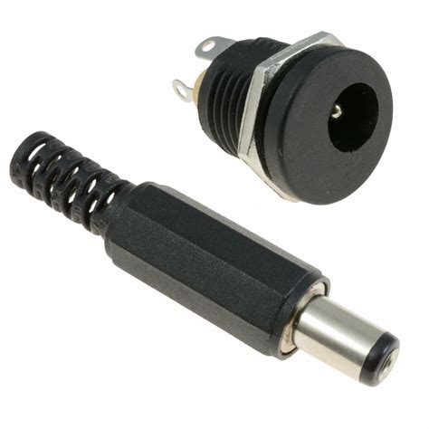 21mm X 55mm Dc Connector Male Plug And Female Panel Mount Socket Jack