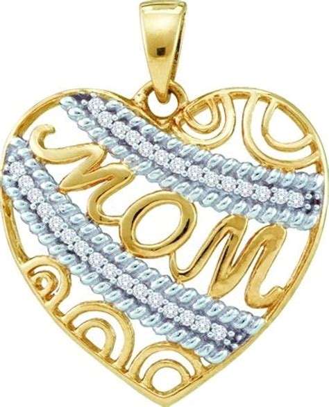 010ctw Diamond Mom Pendant Jewelry