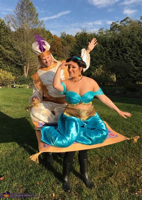 Aladdin And Jasmine On Their Magic Carpet Costume Aladdin Costume Diy