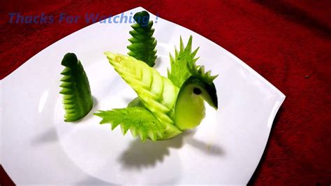 Art In Cucumber Swans Fruit Vegetable Carving Garnish