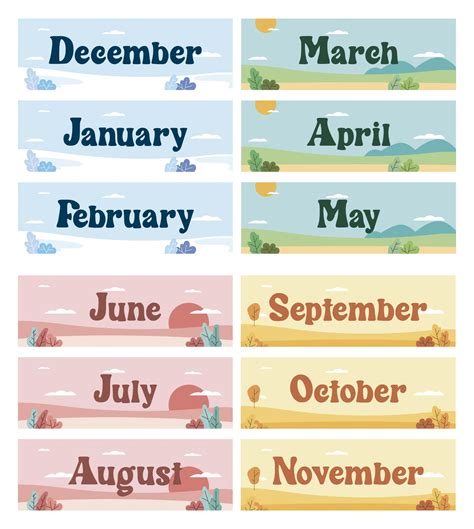 7 Best Images Of Free Printable Month Names Months Of Comparing And