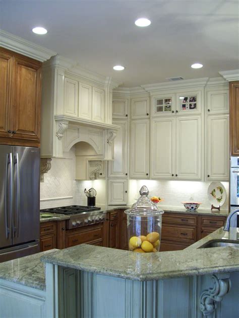 Once everything was dry, we moved the island in place and had to install the top. White Traditional Kitchen, accent island, decorative ...