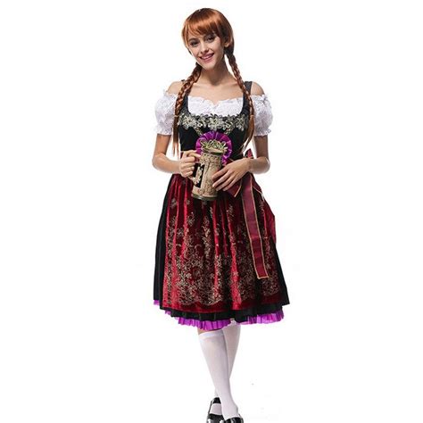 German Oktoberfest Beer Girl Dress Barmaid Clothes Sexy Wench Party Cosplay Costume Uniform