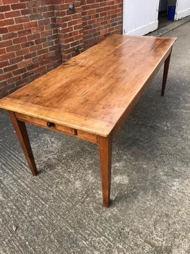 Beautiful Cherry French Farmhouse Table With Bread Slide Antique