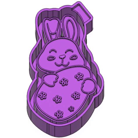 Stl File Easter Bunny And Egg Freshie Mold Silicone Mold Box・3d Print