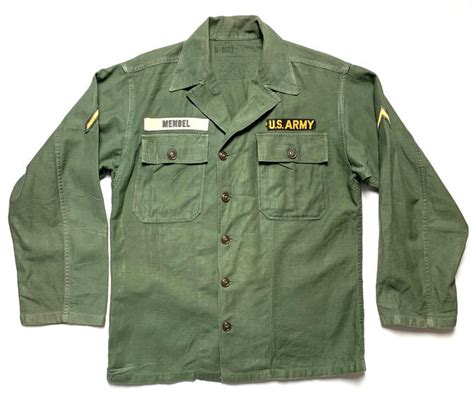 Vintage 1950s Og 107 Type 1 Us Army Utility Shirt ~ Size M ~ Sparrows