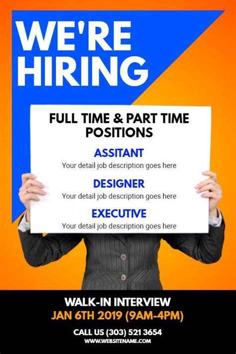 Were Hiring Sample Flyer Design Template Event Flyer Templates Flyer
