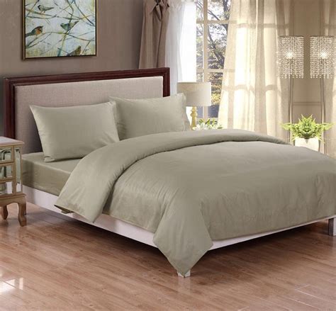 Junelily Cotton Sateen Bed Sheet Set King Size Sage Walmart