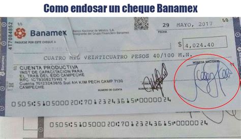 🥇 Como Endosar Un Cheque Para Cobrar En Bancomer Banamex Banorte