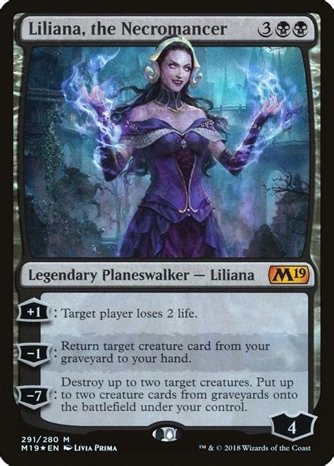 Liliana The Necromancer Core Set 2019 M19 Mtg Card Magic The