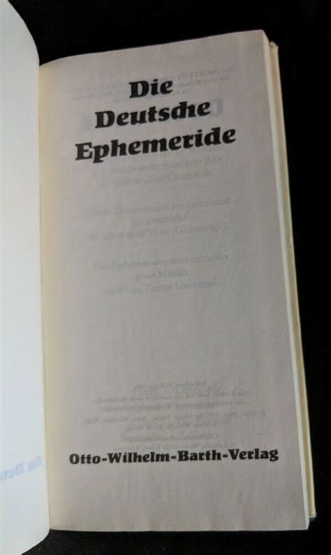 Die Deutsche Ephemeride Band Iii 1931 1950 Hardback Astrology Chart