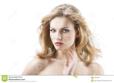Sensual Pretty Woman With Flying Hair Stock Photo Image Of Caucasian