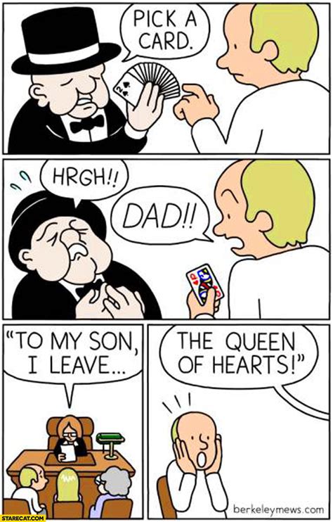 Pick A Card Dad To My Son I Leave The Queen Of Hearts Comic
