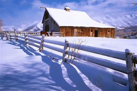 48 Country Snow Scenes Wallpaper