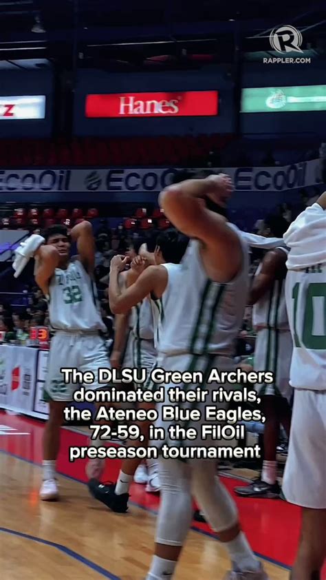Rappler On Twitter The Green Archers Out Duelled Their Blue Eagle