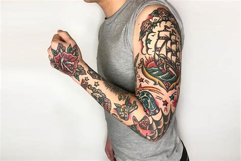 Details More Than Traditional Sleeve Tattoo Super Hot In Cdgdbentre