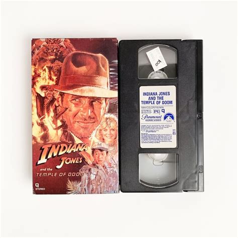 Indiana Jones And The Temple Of Doom Vhs Cassette Tape Etsy