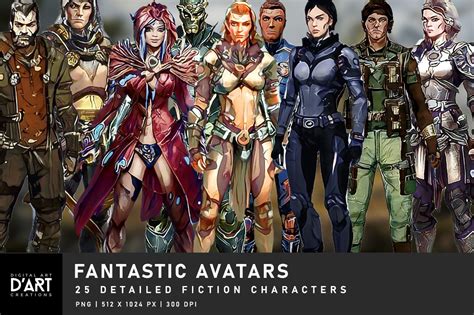 Fantastic Avatars Creative Market