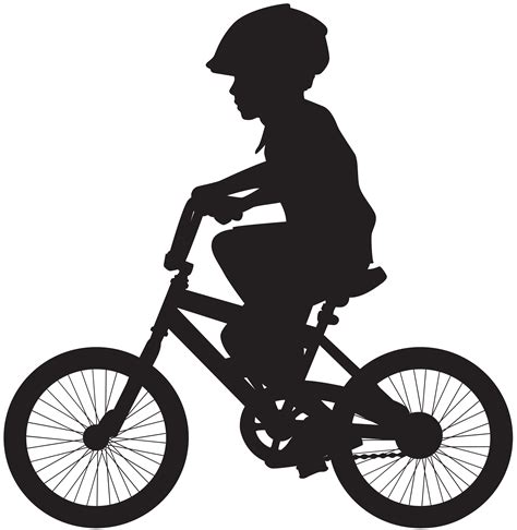 Bicycle Mountain Bike Cycling Illustration Cycling Boy Silhouette Png