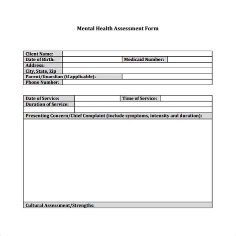 Free Sample Health Assessment Templates In Pdf Ms Word Excel