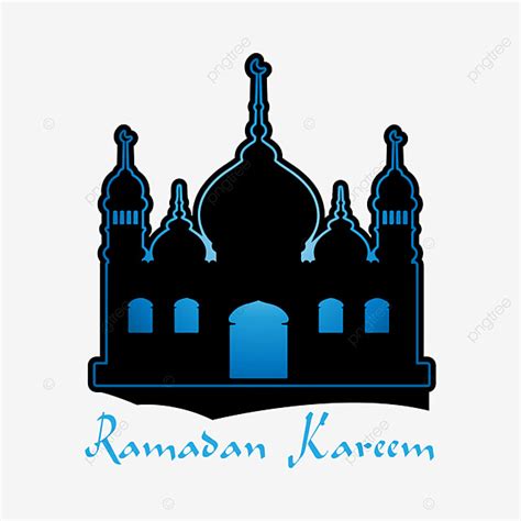 Gambar Ramadhan Kareem Dengan Latar Belakang Transparan Masjid Yang