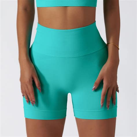 Sexy Yoga Shorts Tight Running Sports Shorts Womens Belly High Waist
