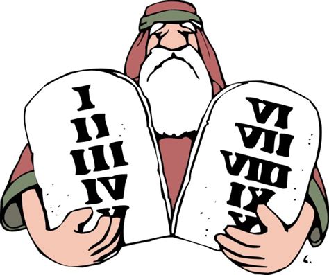 Moses And The Ten Commandments Clipart