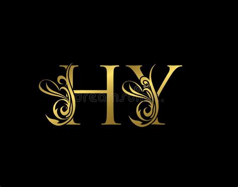 icono del logotipo de la letra de lujo oro h y y hy elegante estilo real logotipo de arte del