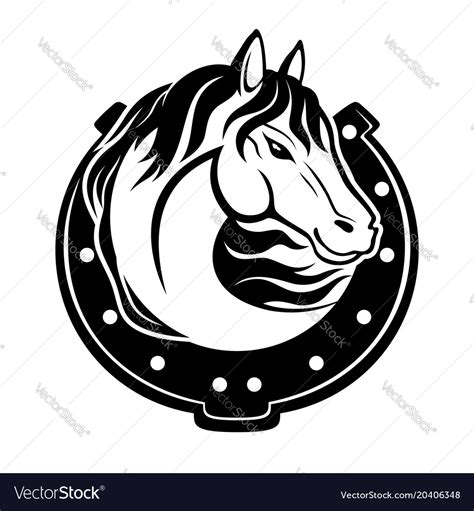 Horse And Horseshoe Royalty Free Vector Image Vectorstock