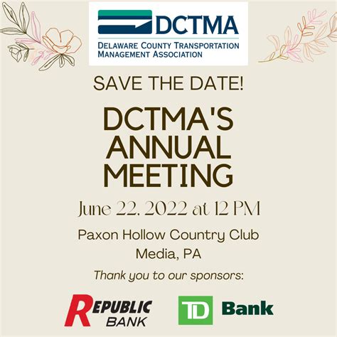 Annual Meeting Save The Date Dctma