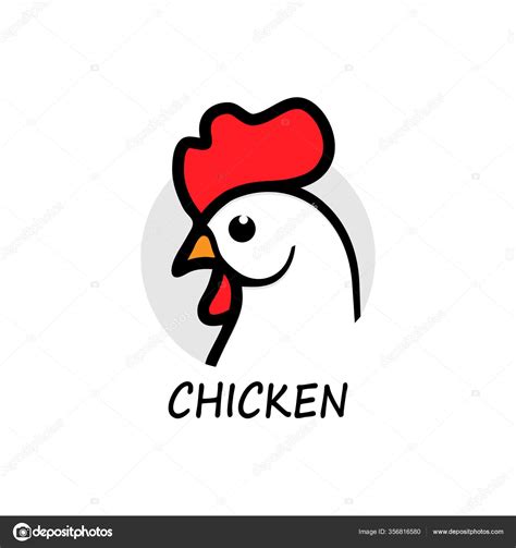 Chicken Logo Vector Illustration Isolated White Stock Vector Image By