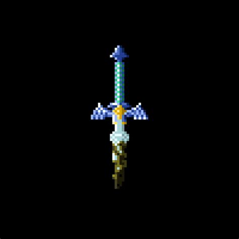 I Drew Master Sword In Pixel Art Rtearsofthekingdom
