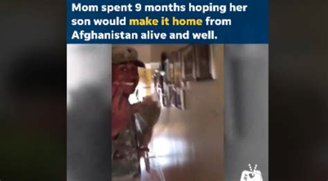 Mom Totally Freaks Out When Her Soldier Son Surprises Her Frontline