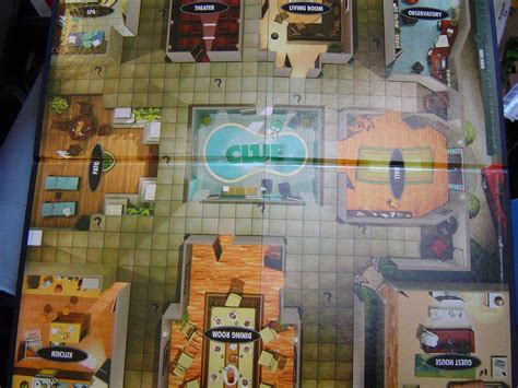 2008 Clue Game Board By Parker Brothers Game Board Only Tri Fold