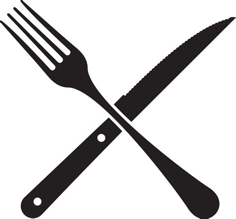 Fork And Knife Crossed 4791195 Vector Art At Vecteezy