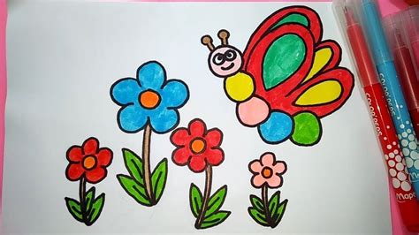 Lihat ide lainnya tentang warna, gambar, anak. Cara Praktis Mewarnai Bunga & Contoh Sketsa + Gambar