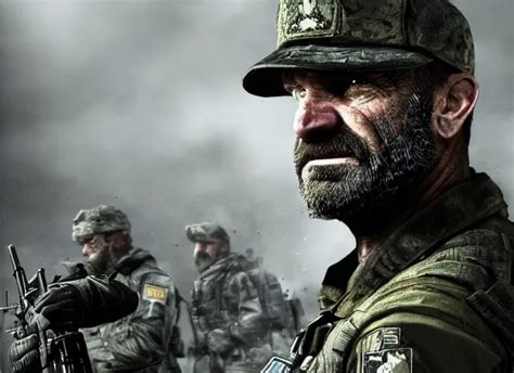 A Portrait Of Captain Price Form Call Of Duty Modern Stable Diffusion