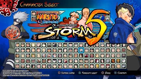 Naruto Ultimate Ninja Storm 5 Character Roster Youtube