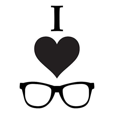 I Love Glasses Wall Decal 0501 I Heart Glasses Wall Sticker Optometrist Wall