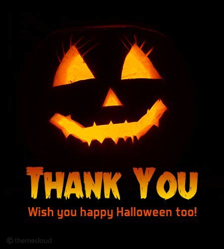 Thank You Card For Halloween Day Halloween Free Online Greeting